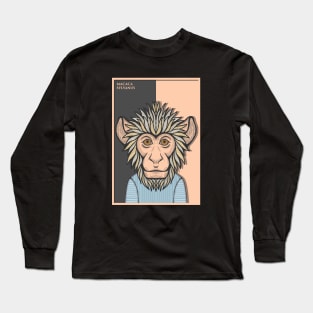 Barbary Macaque Monkey Long Sleeve T-Shirt